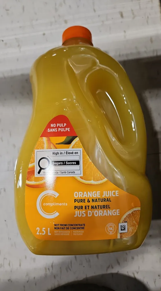 Pure & Natural No Pulp Orange Juice