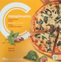 Spinach Thin Crust Pizza