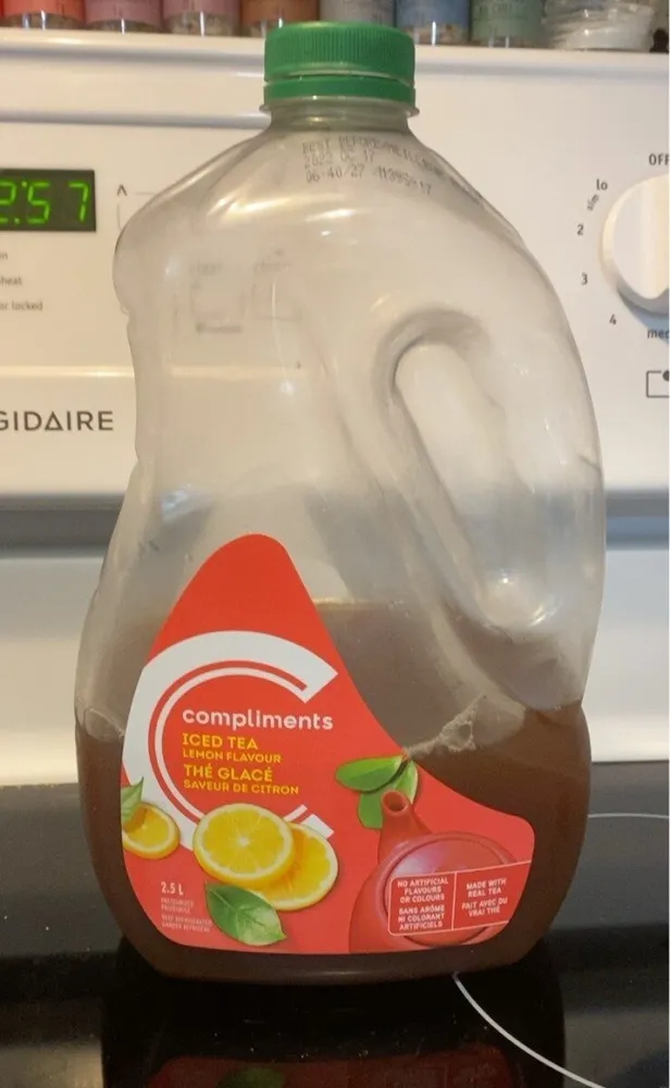 Iced tea lemon flavor