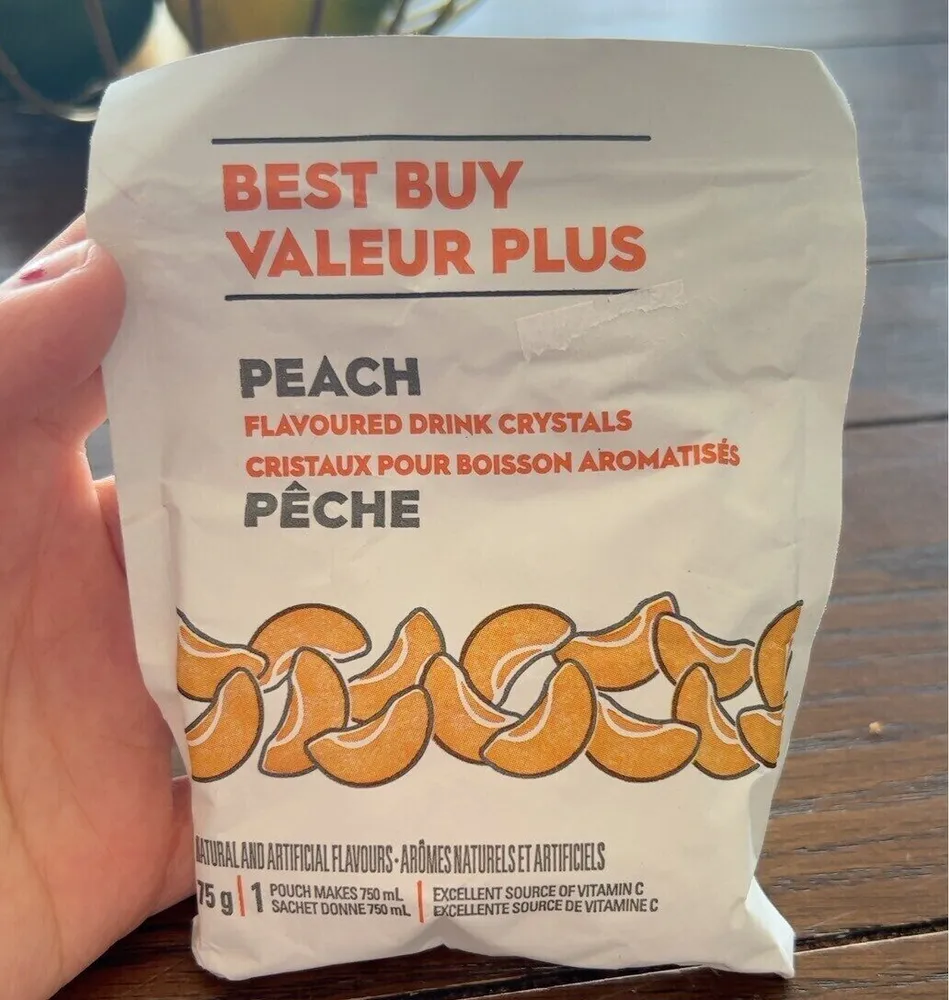Peach flavoured drink crystals