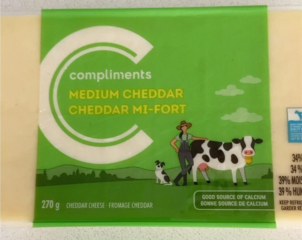 Meduim cheddar cheese