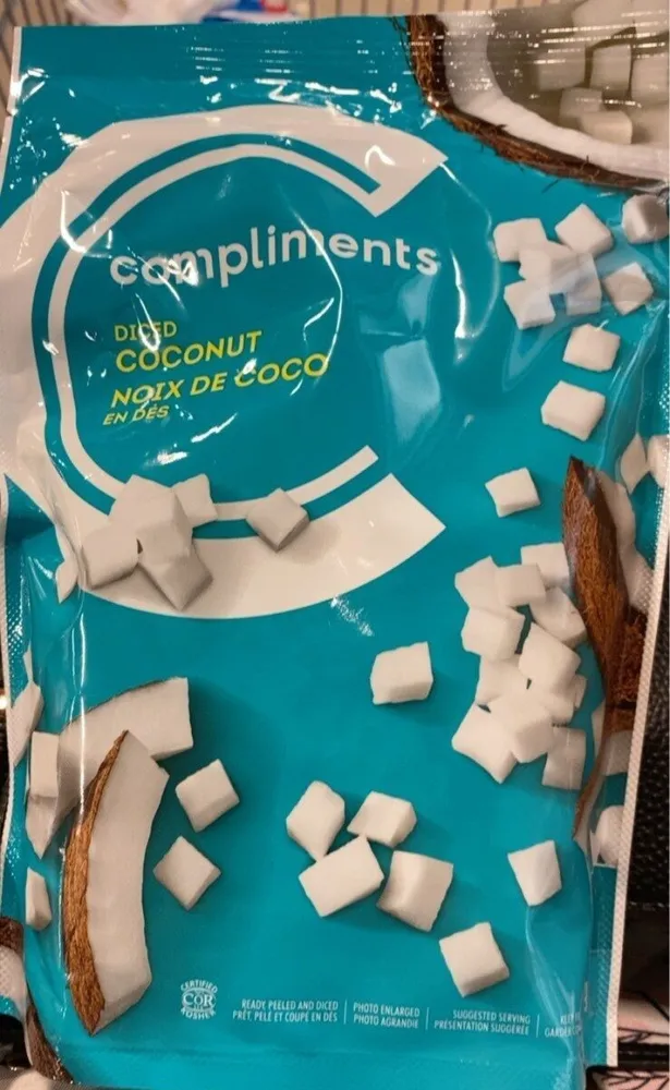 Noix de coco en dés