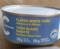 Flaked white tuna