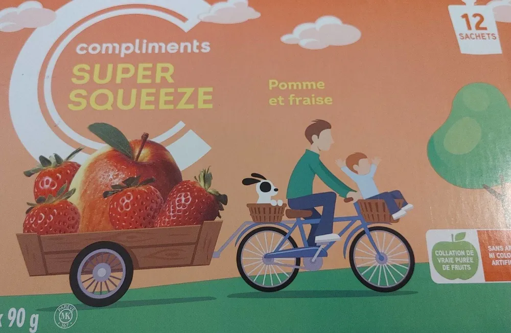 Super Squeeze (pommes et fraises)