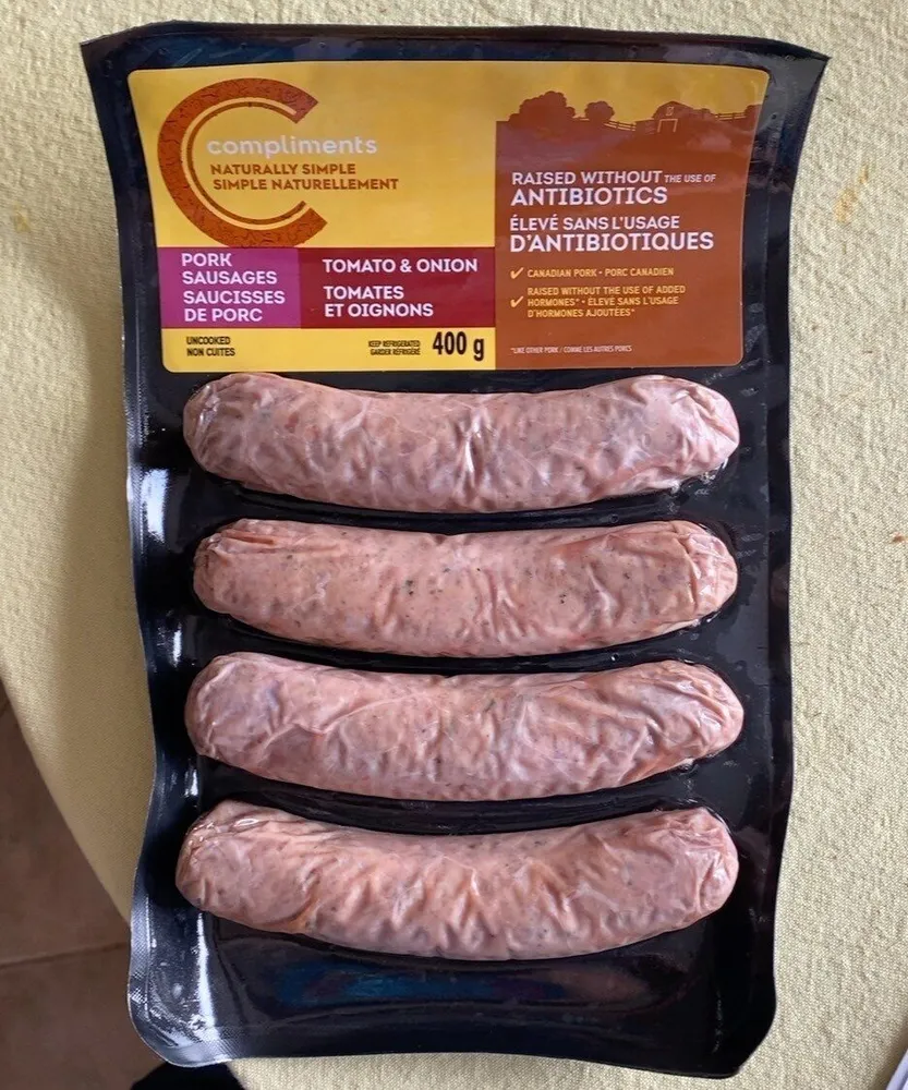Pork sausage Tomato &Onion
