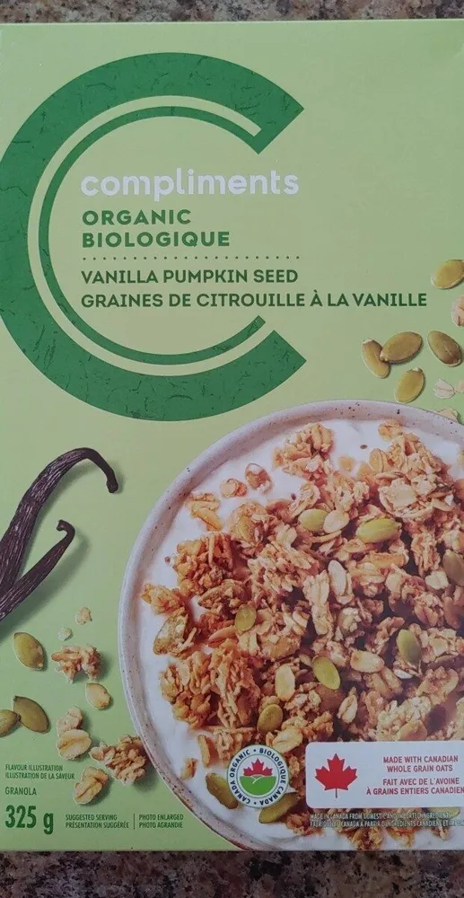 Granola graines de citrouille à la vanille