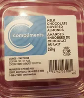 Amandes enrobées de chocolat au lait