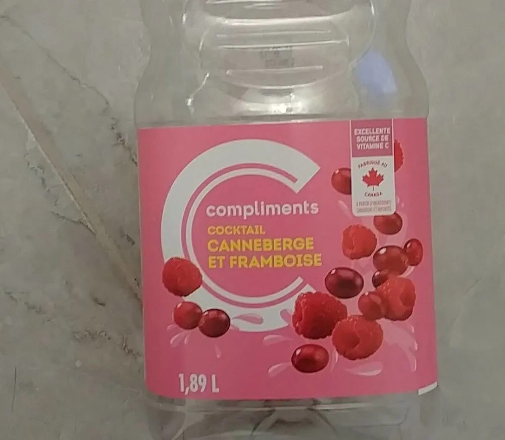Cocktail canneberge et framboises
