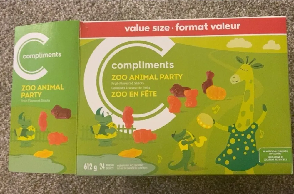 Zoo animal party fruit snacks