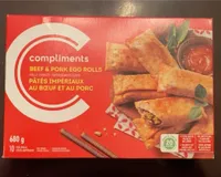 Pâtés impériaux au boeuf et au porc