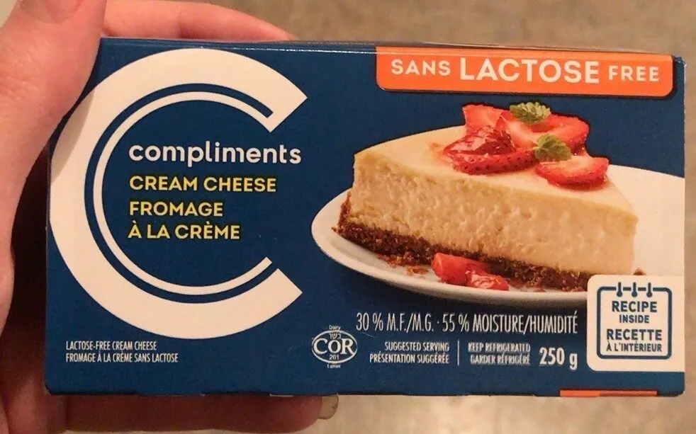 Fromage à la crème sans lactose