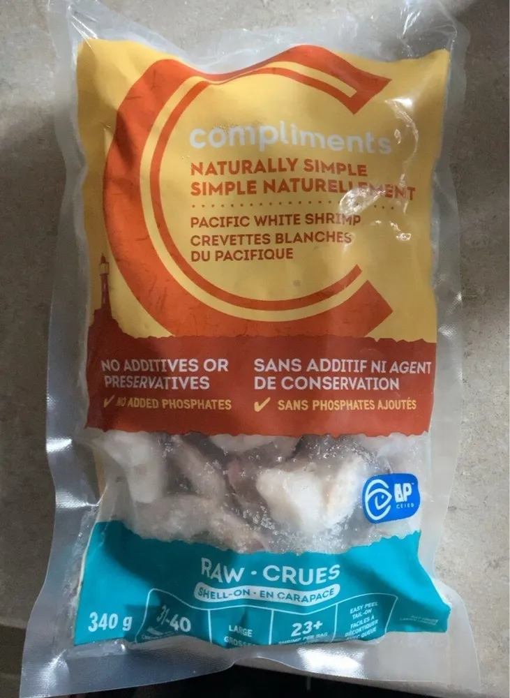 crevettes blanche du pacifique