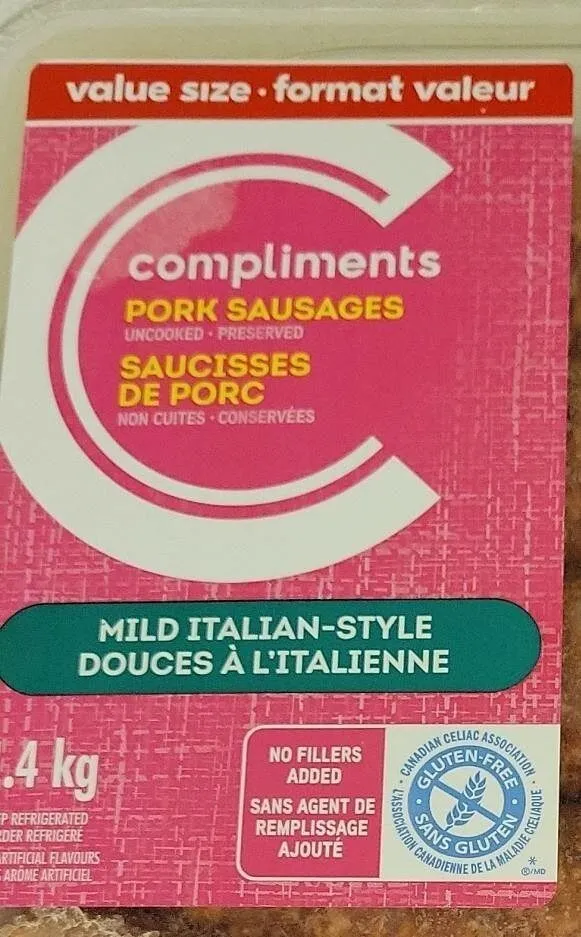Mild Italian pork sausage