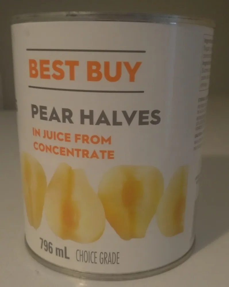 Pear Halves in Juice from Concentrate