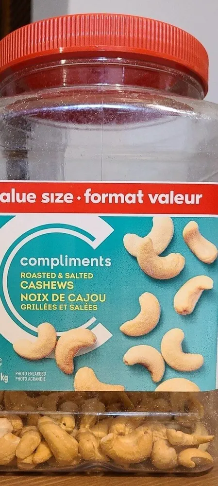 Noix de cajou grillées et salées