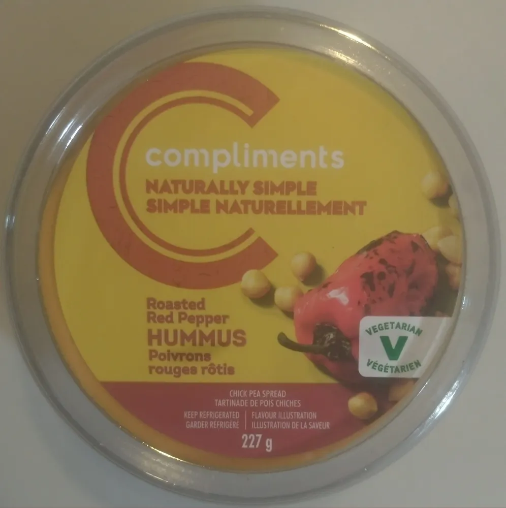 Naturally Simple Roasted Red Pepper Hummus