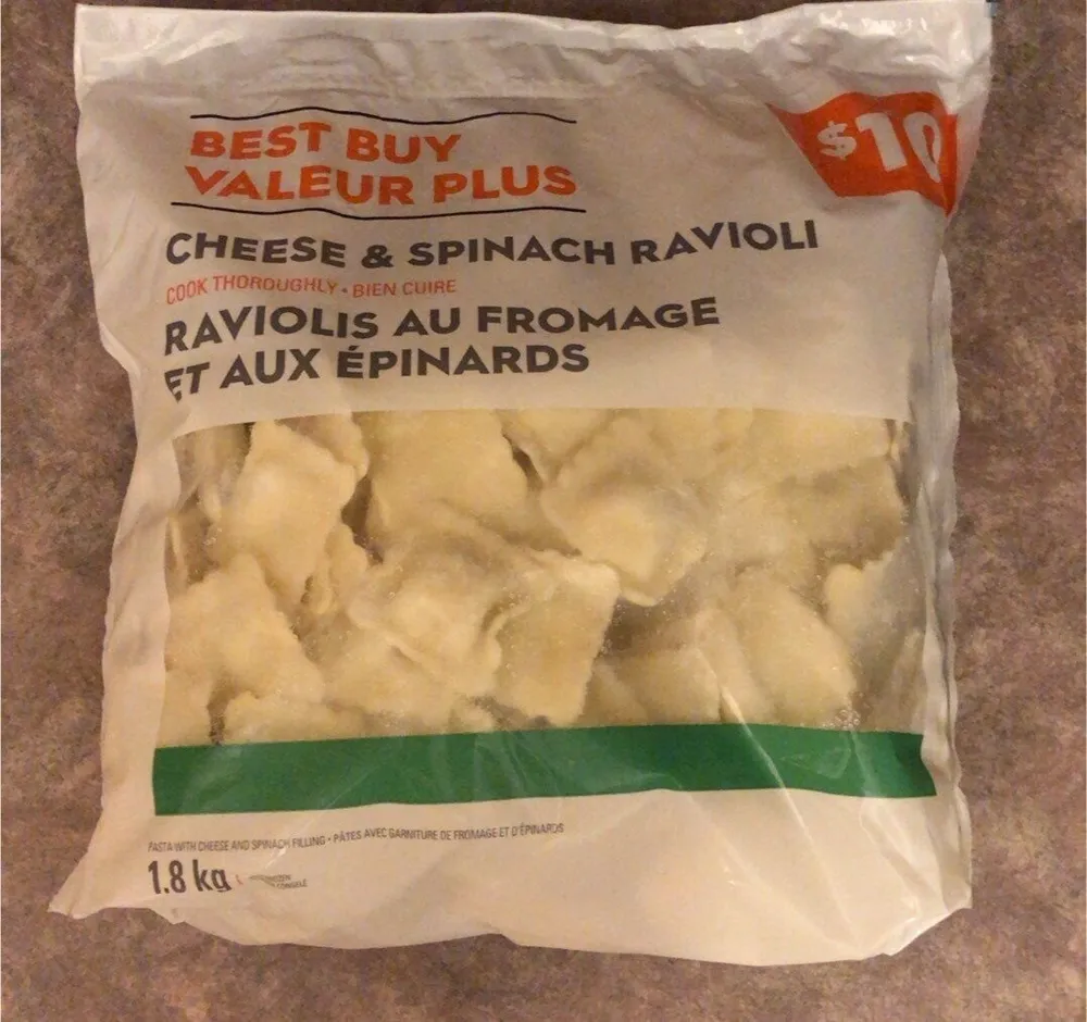 Cheese & Spinash Ravioli