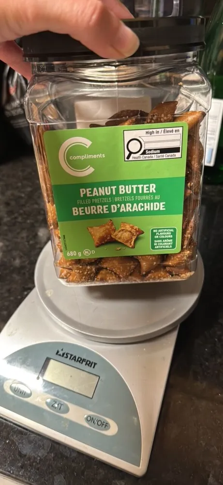 Peanut butter filled pretzels