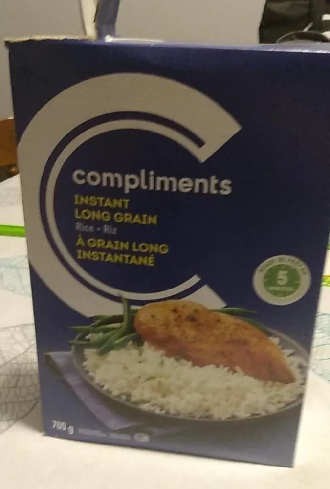 Instant long grain rice