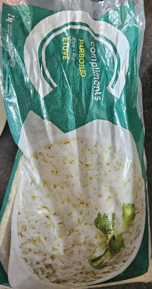 Parboiled white rice