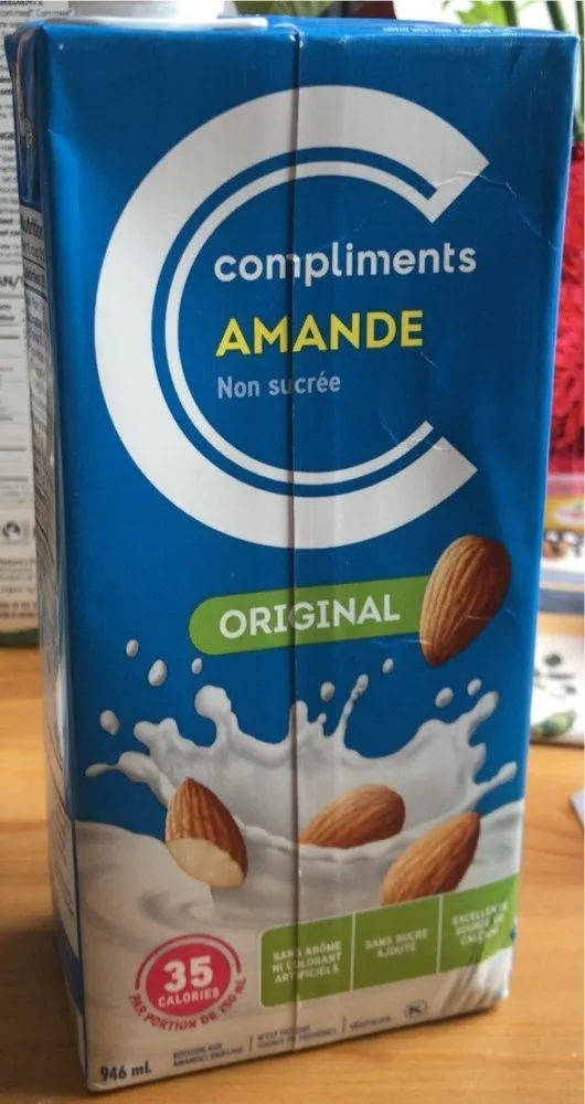 Lait d’amande non sucrée