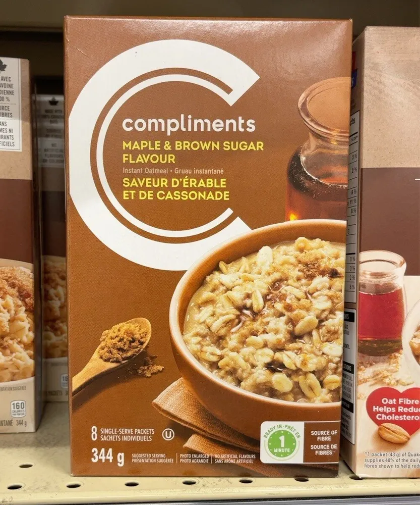 Compliment - Gruau instantané - Saveur d’érable et cassonade