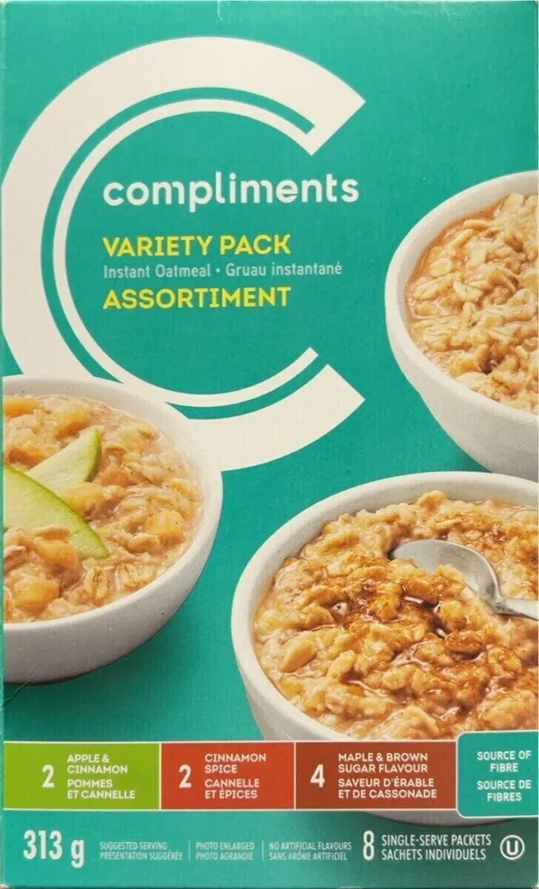 Instant oatmeal variety pack