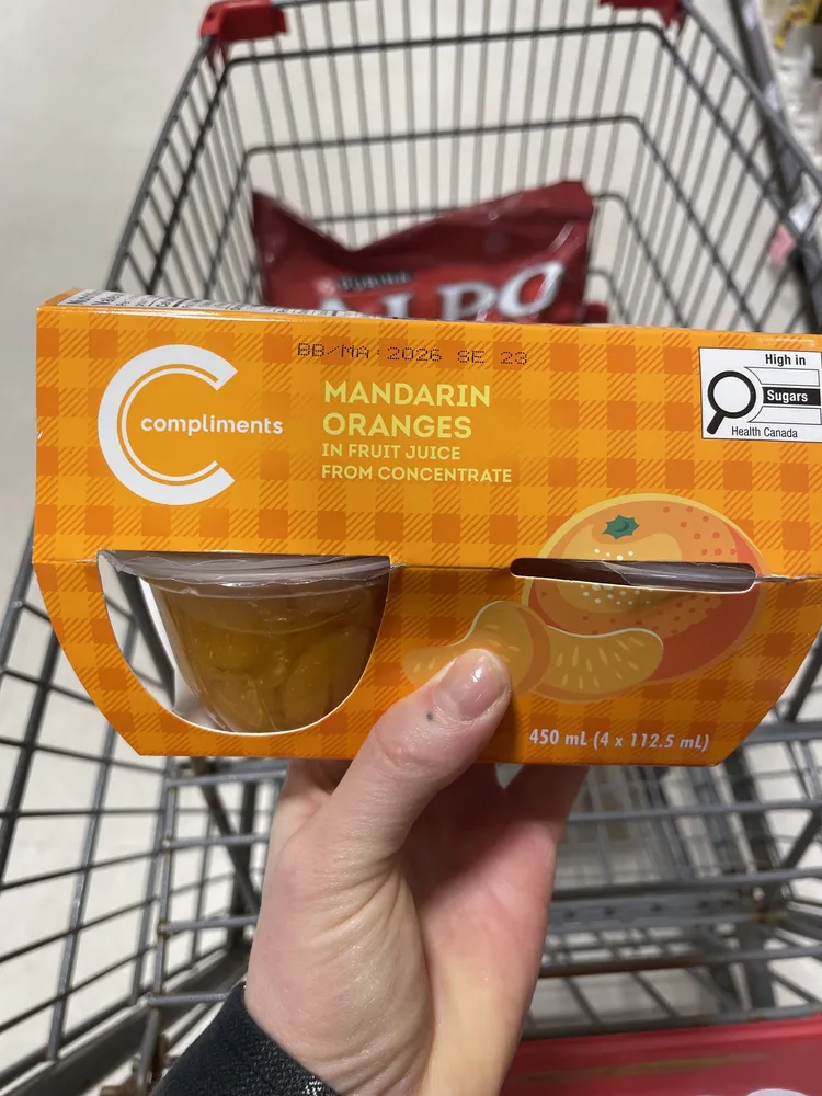 Mandarin Oranges in Juice Made From Concentrate