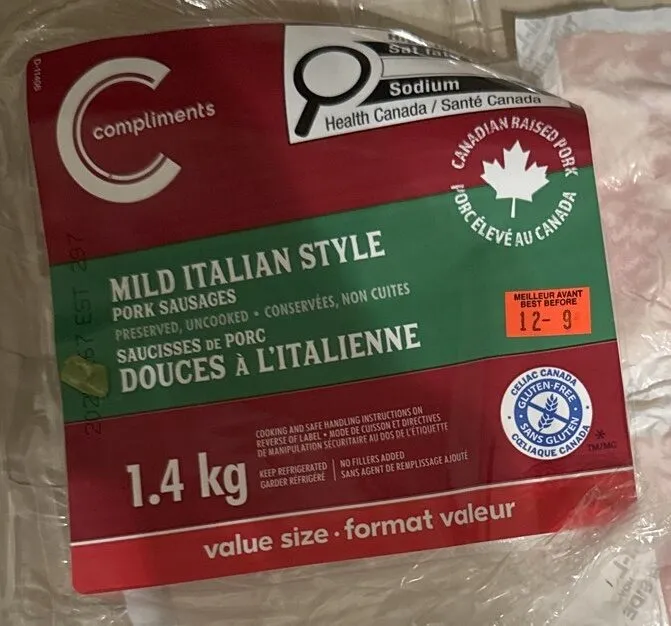 Mild Italian Sausage