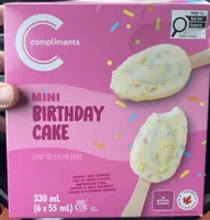 Mini Birthday Cake Light Ice Cream Bar