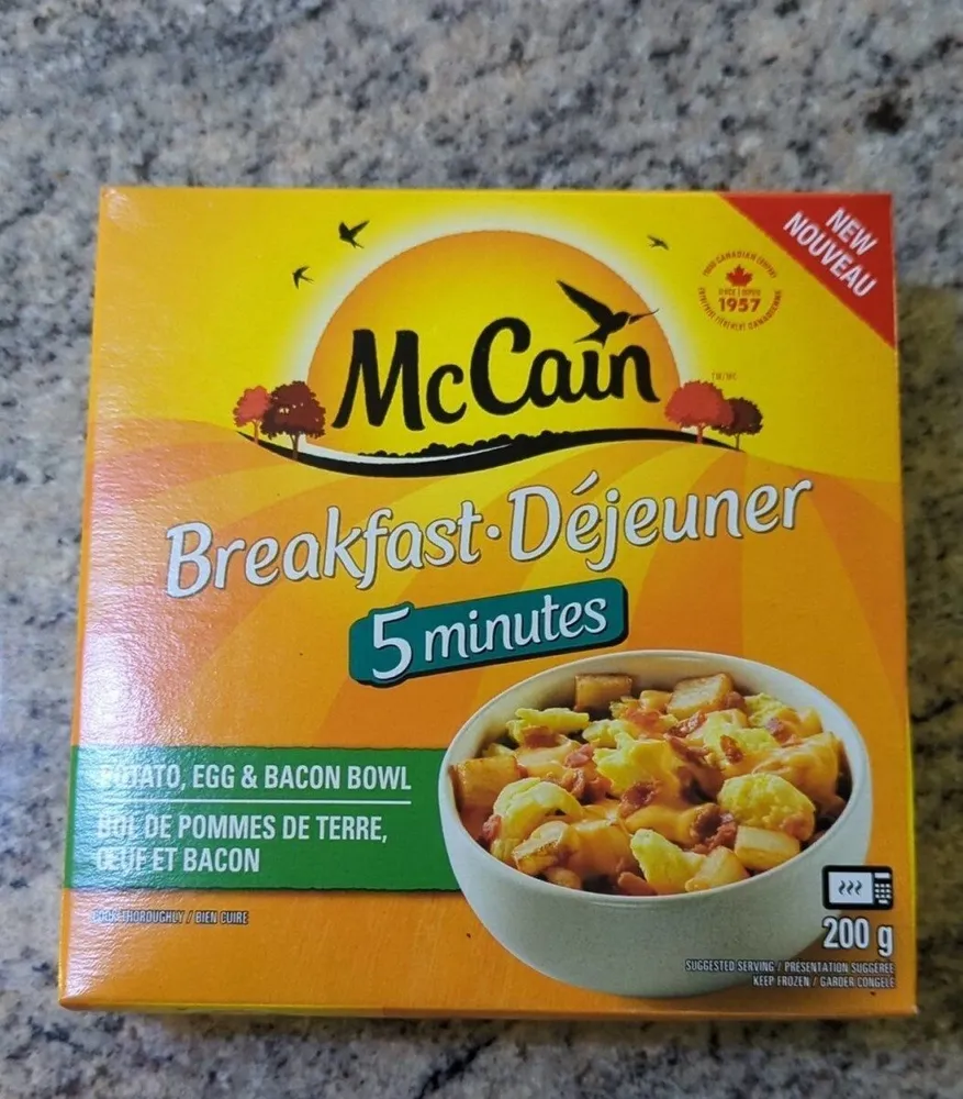 McCain Breakfast Potato egg and bacon bowl