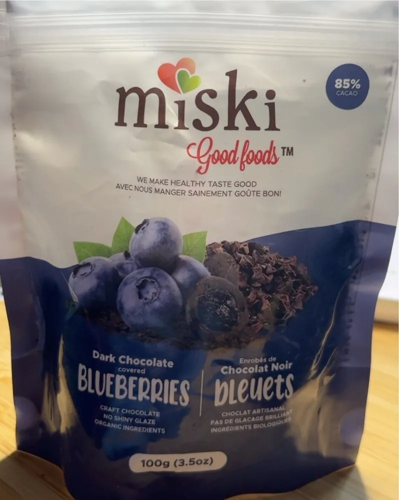 Bleuets enrobés de chocolat noir