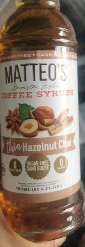 Barista style coffee syrups