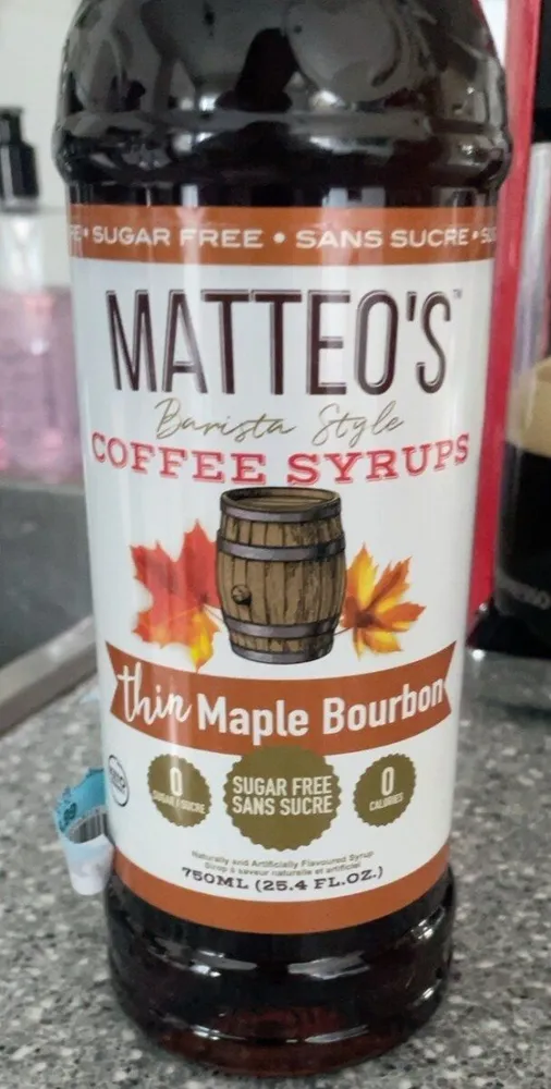 Coffee syrups thin maple bourbon