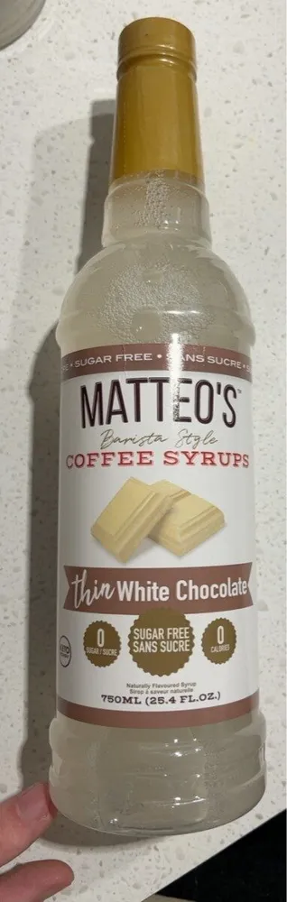 Coffee Syrups White Chocolate