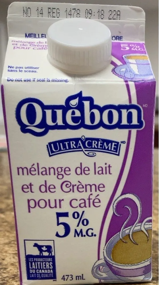 Mélange de crème et de lait pour café 5%