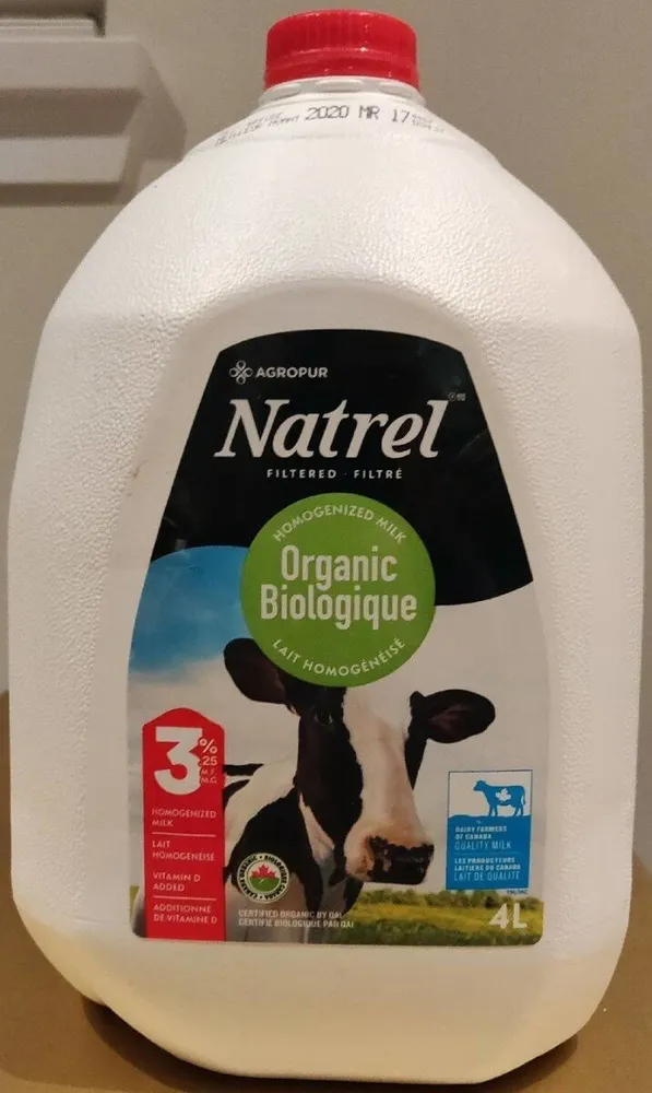 Homogenized milk Organic 3.25%