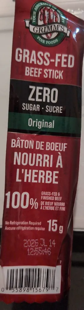 Grass-Fed Beef Stick Zero Sugar Original