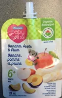 Banane pomme et prune