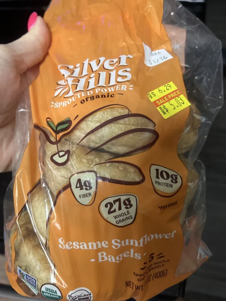 Organic Sprouted Power Sesame Sunflower Bagels