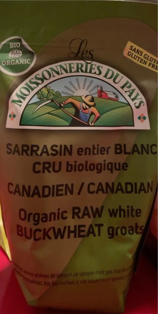 Sarrasin entier blanc cru biologique