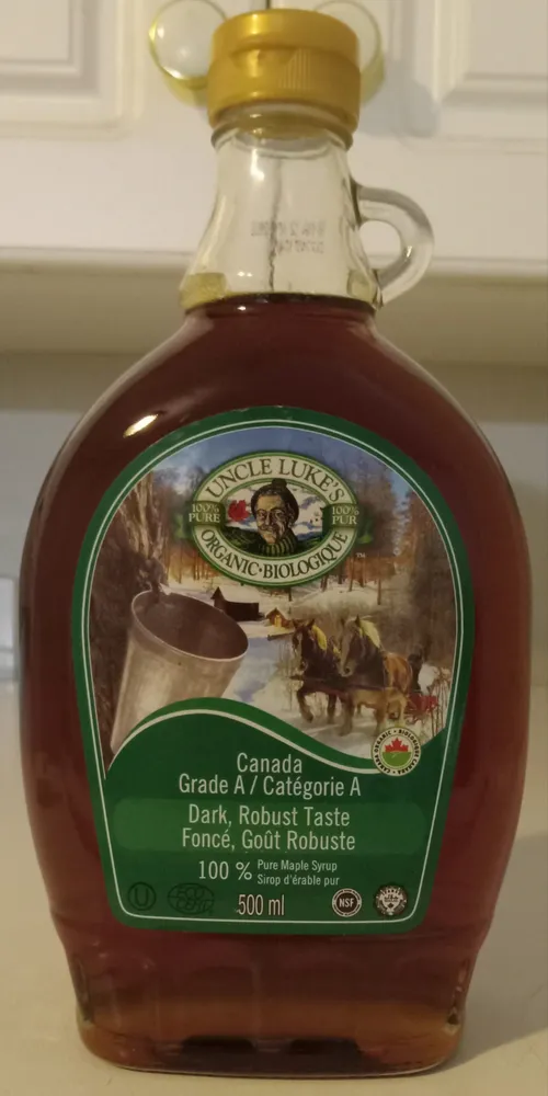 100% Pure Dark Organic Maple Syrup