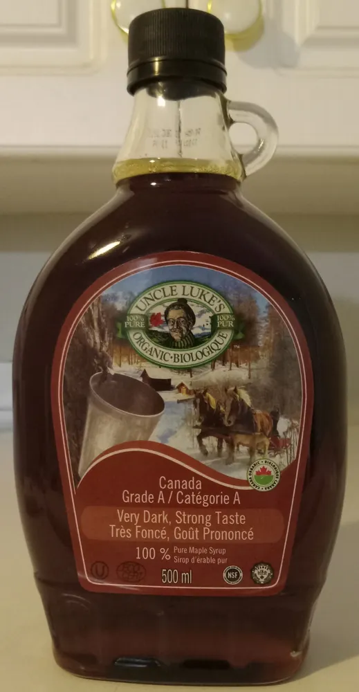 100% Pure Very Dark Organic Maple Syrup