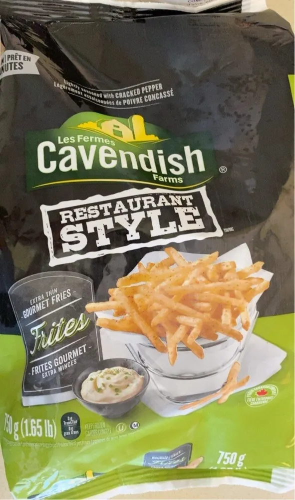 Frites gourmet extra minces