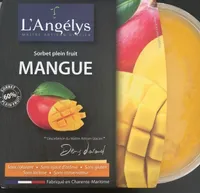 Sorbet plein de fruit mangue