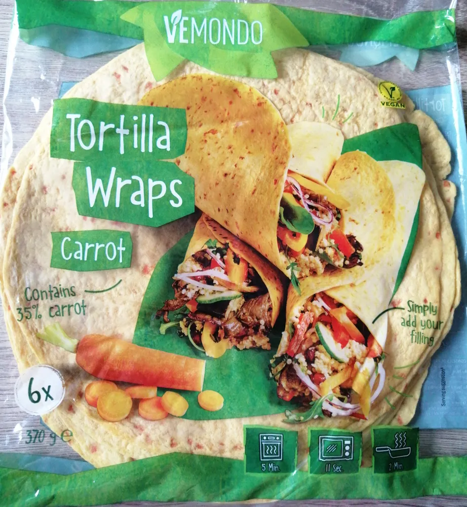 Tortilla Wraps Carrot