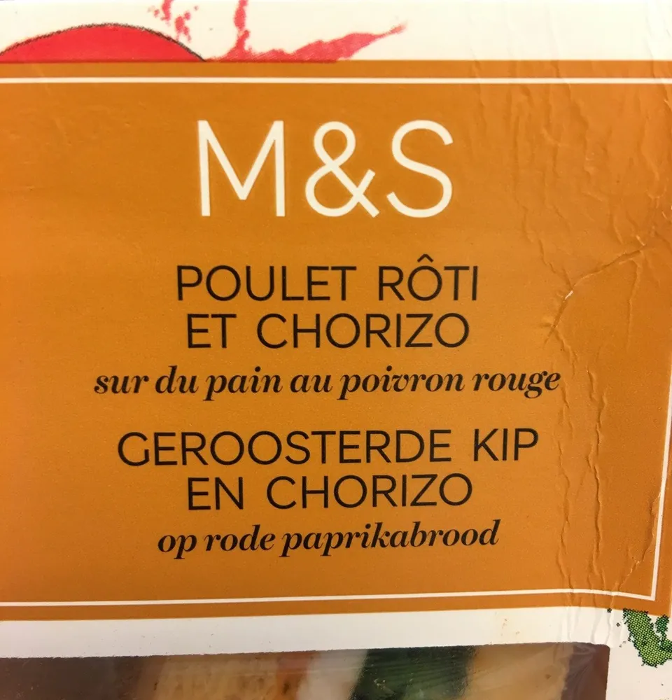 Sandwich Poulet Rôti et Chorizo