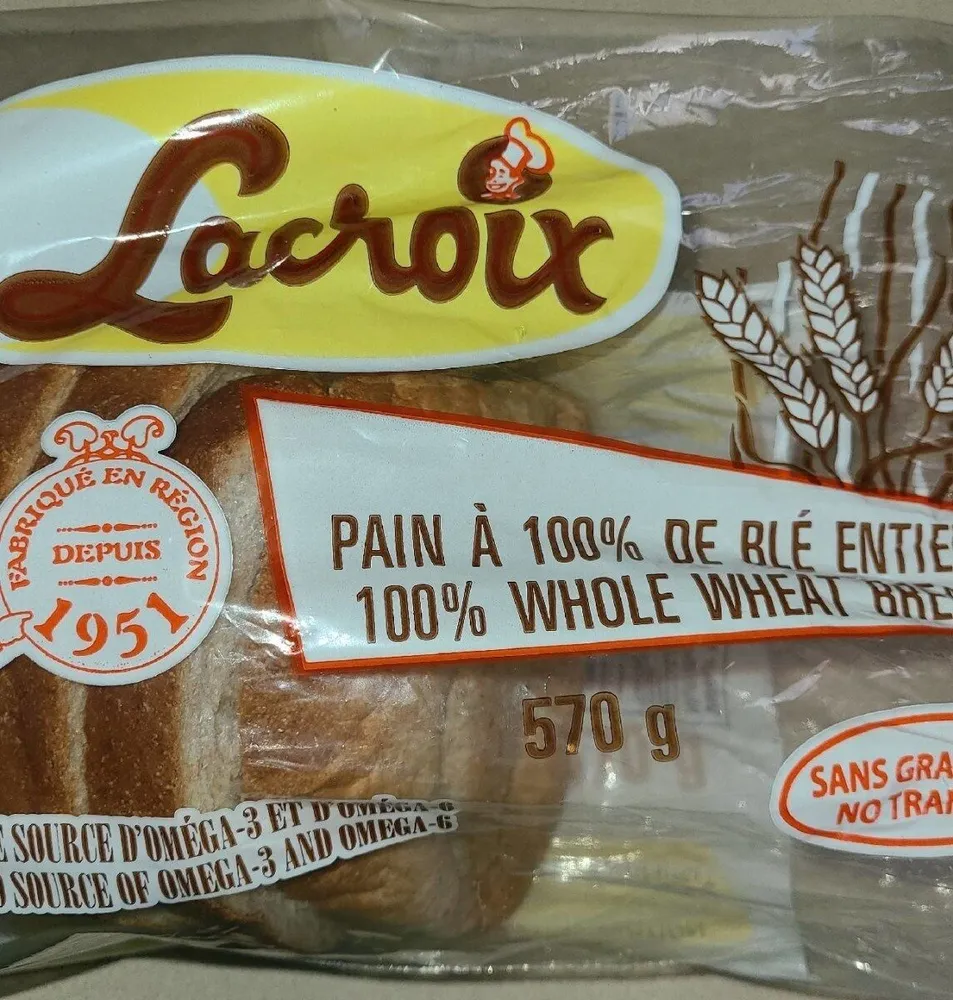 Pain à 100% de blé entier