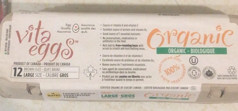 Organic eggs