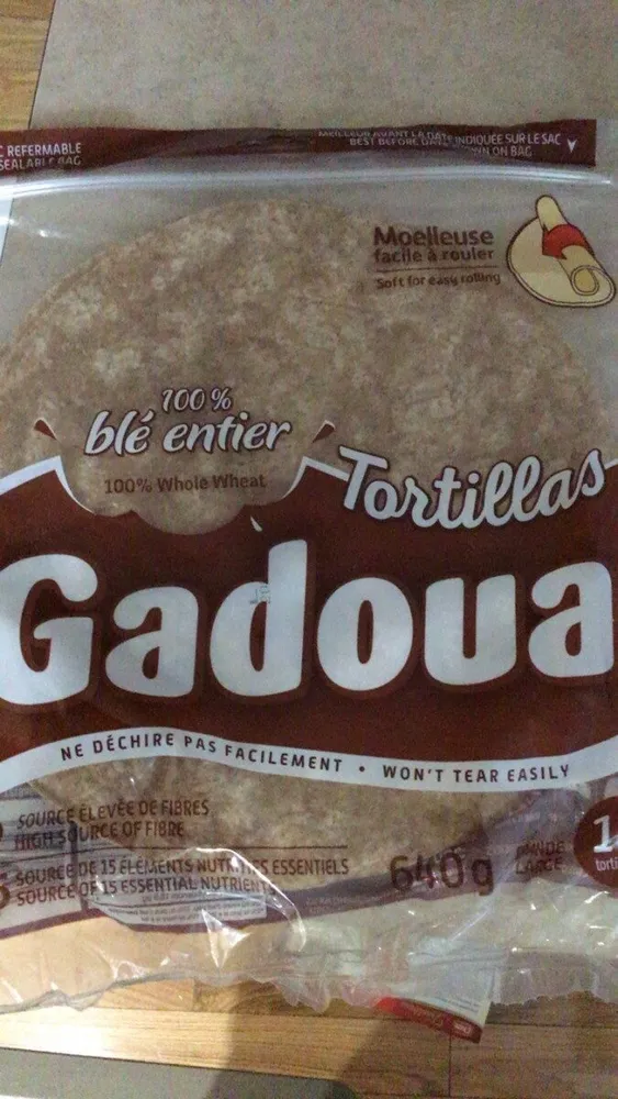 Tortilla 100% blé entier